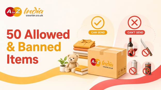 Allowed and Banned Items for the courier to india